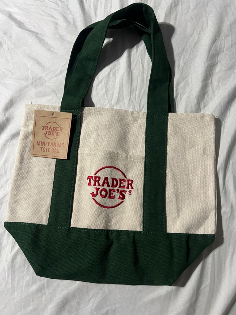 Trader Joe's Mini Tote Bag in Dark Green